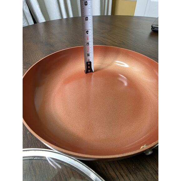 Copper Chef 10" Round Frying Pan w/ Glass Vented Lid Ceramic Non Stick Coating - Picture 13 of 16